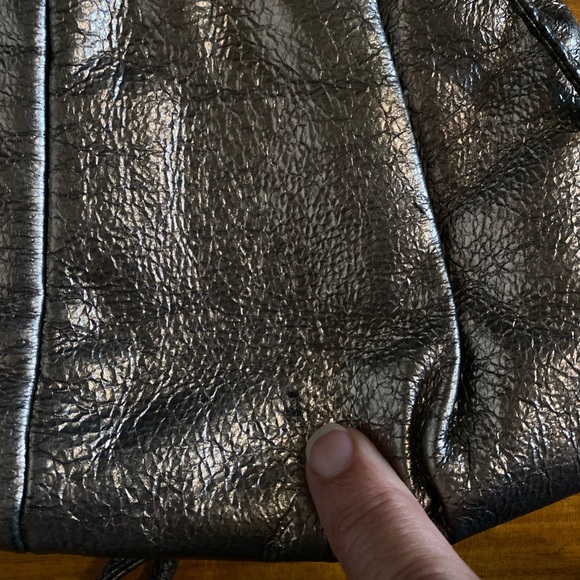 Vintage Moon Bag 1987 Patricia Smith Metallic Hand Painted Changeable Purse 80s - Picture 14 of 14